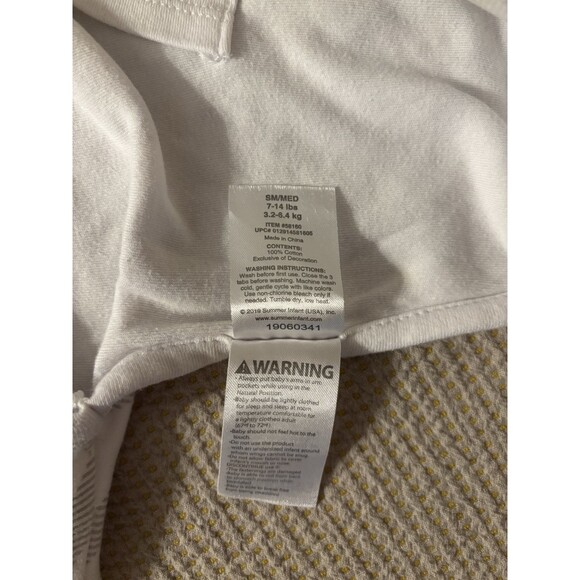 Swaddle Me Baby Wrap SM/MED 7-14 Lbs Lot of 2 100% Cotton Unisex Grey - Picture 3 of 9